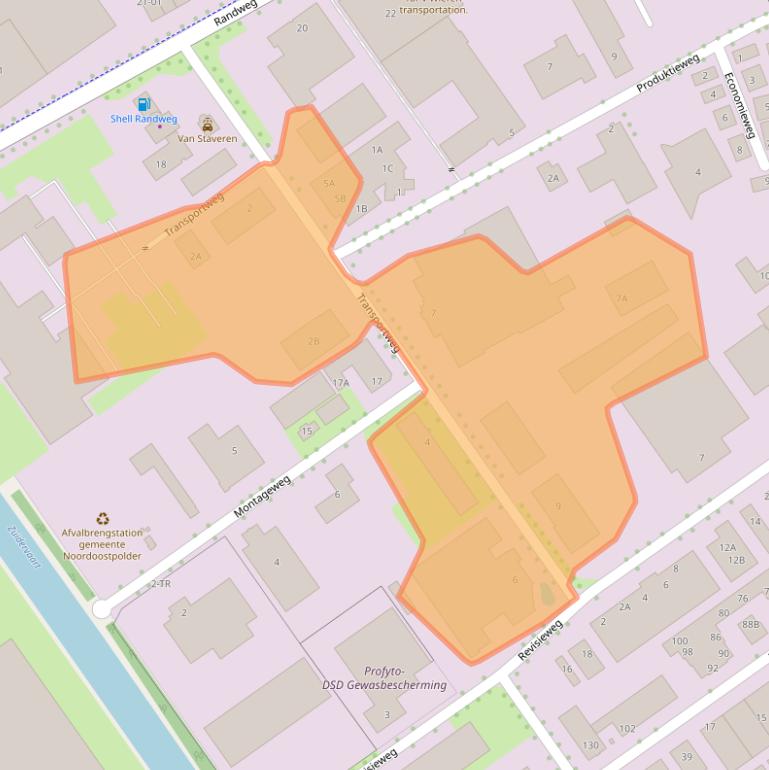 Kaart van postcodegebied 8304AX.