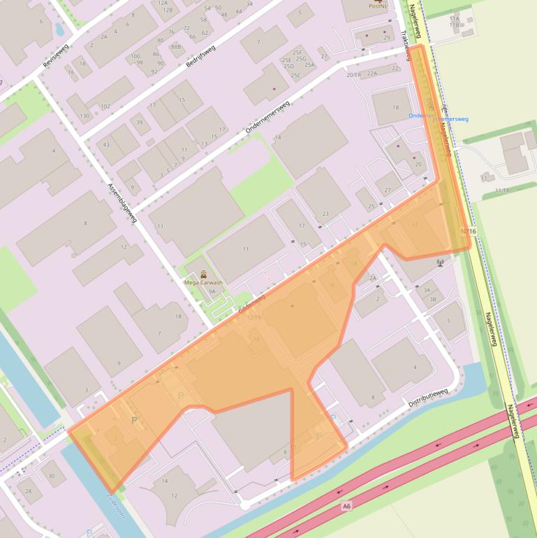 Kaart van postcodegebied 8304BC.