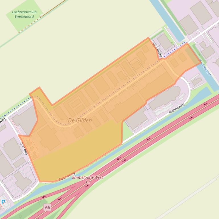 Kaart van postcodegebied 8304BK.