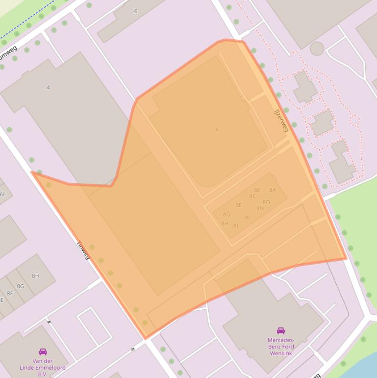 Kaart van postcodegebied 8304BN.