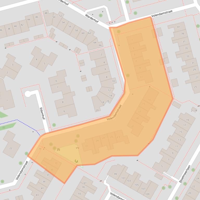Kaart van postcodegebied 8304CC.
