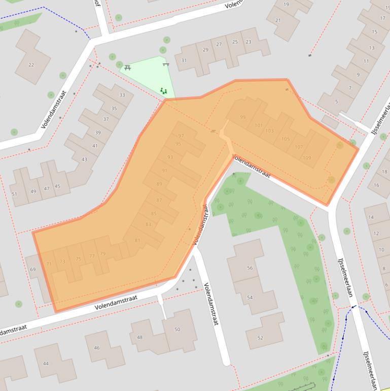 Kaart van postcodegebied 8304CE.