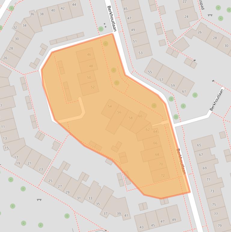 Kaart van postcodegebied 8304CJ.