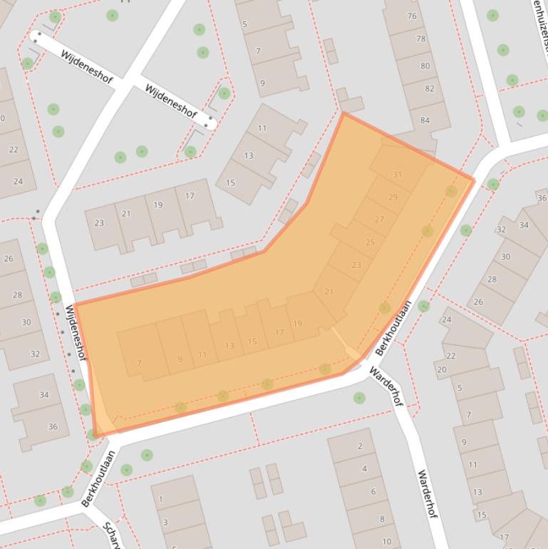 Kaart van postcodegebied 8304CK.
