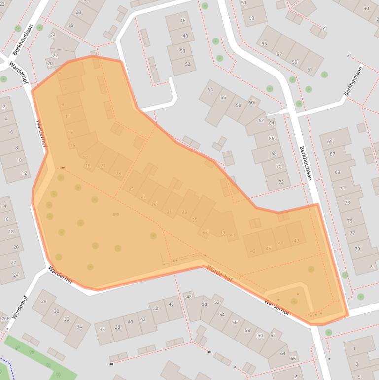 Kaart van postcodegebied 8304CP.