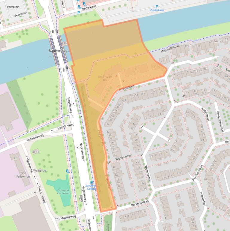 Kaart van postcodegebied 8304CT.