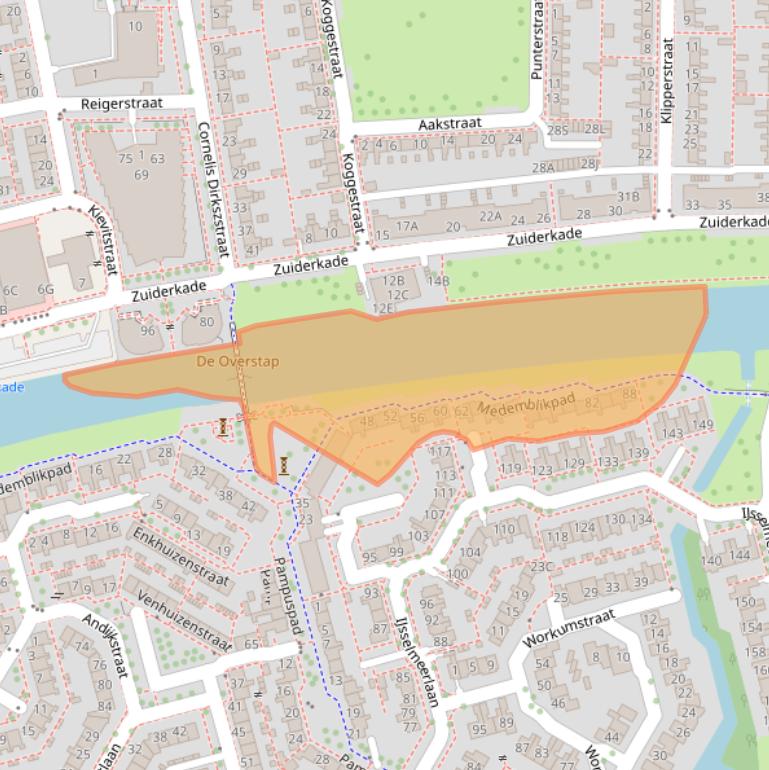Kaart van postcodegebied 8304CZ.