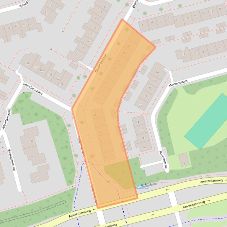 Kaart van postcodegebied 8304DA.