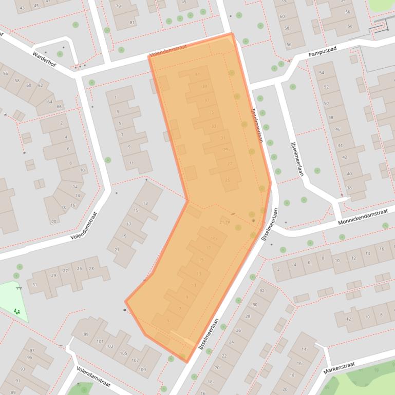 Kaart van postcodegebied 8304DD.