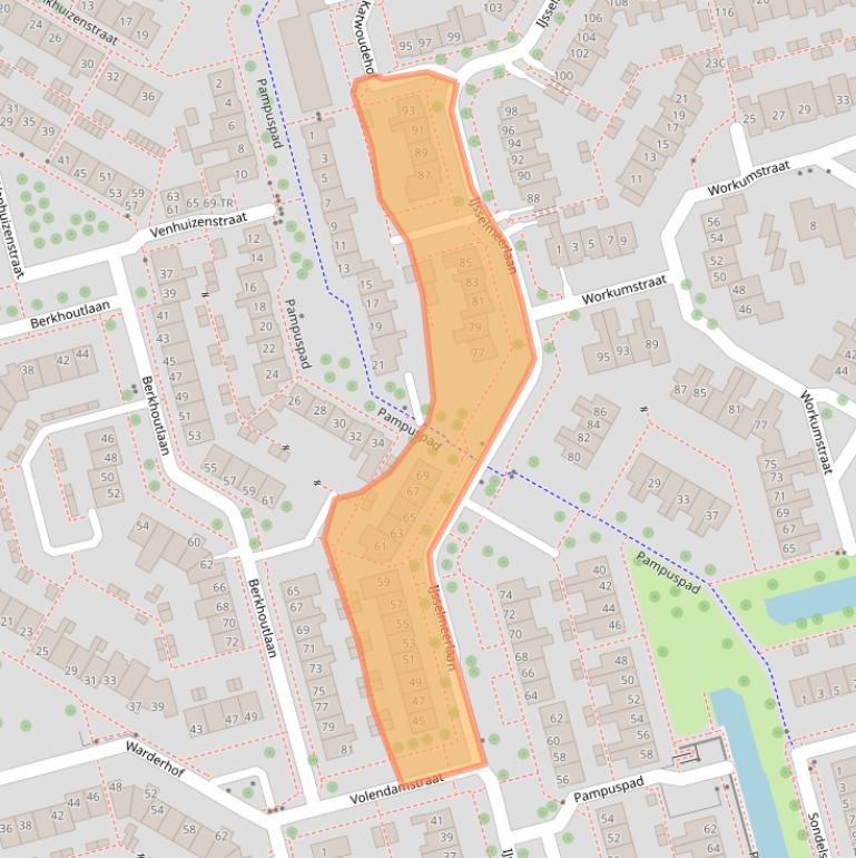 Kaart van postcodegebied 8304DE.