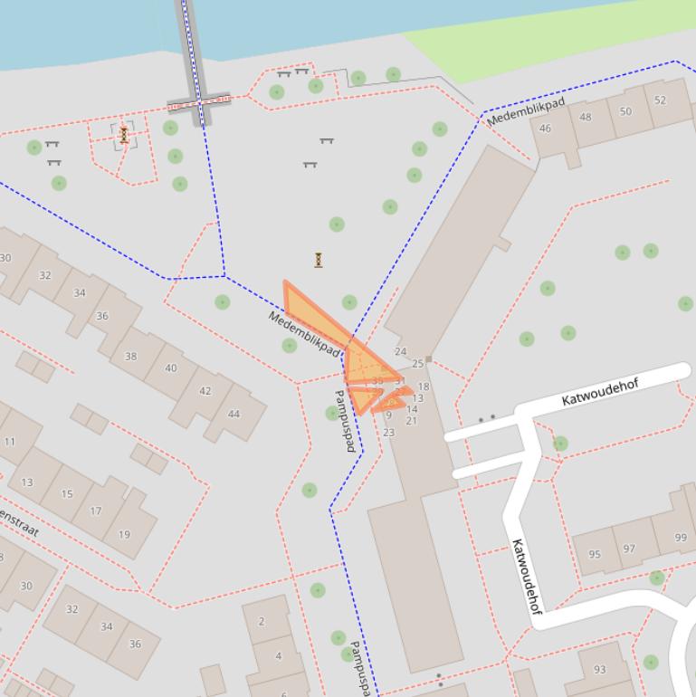 Kaart van postcodegebied 8304DL.