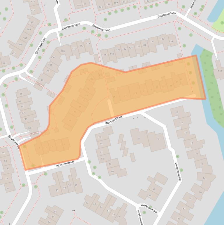 Kaart van postcodegebied 8304DM.