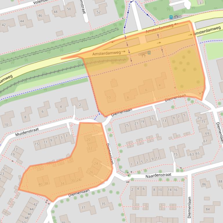 Kaart van postcodegebied 8304EC.