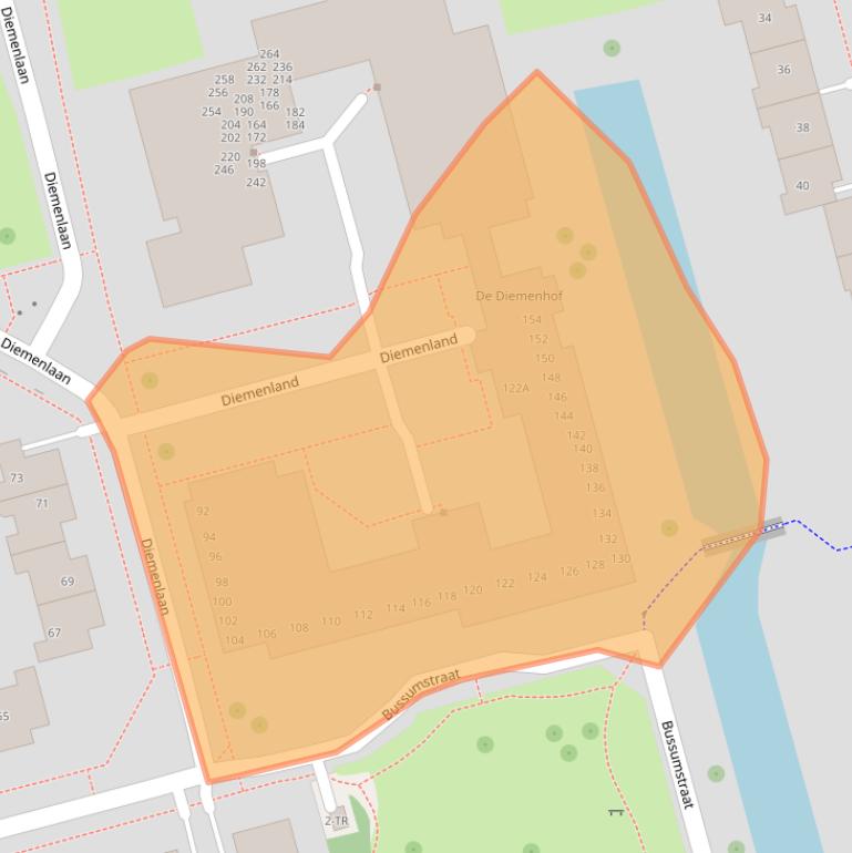 Kaart van postcodegebied 8304EE.