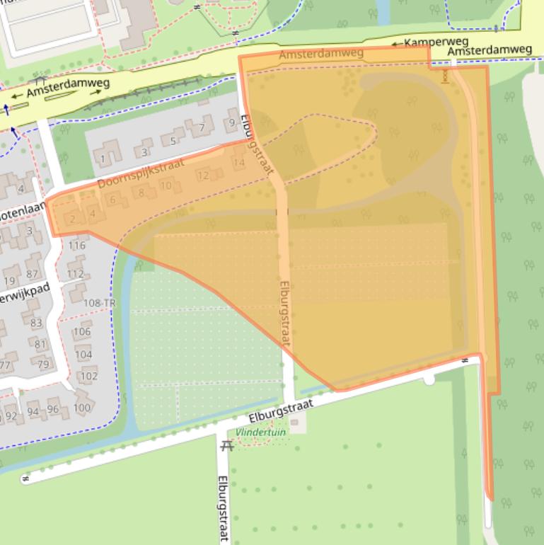 Kaart van postcodegebied 8304EM.