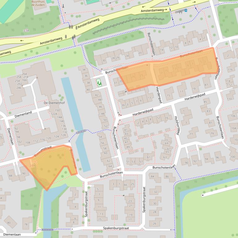 Kaart van postcodegebied 8304EV.
