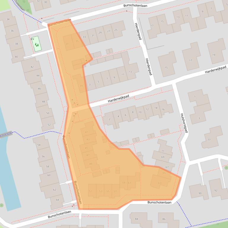 Kaart van postcodegebied 8304EW.