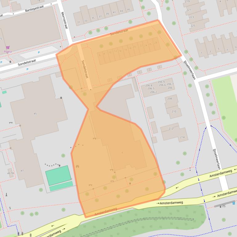 Kaart van postcodegebied 8304GA.