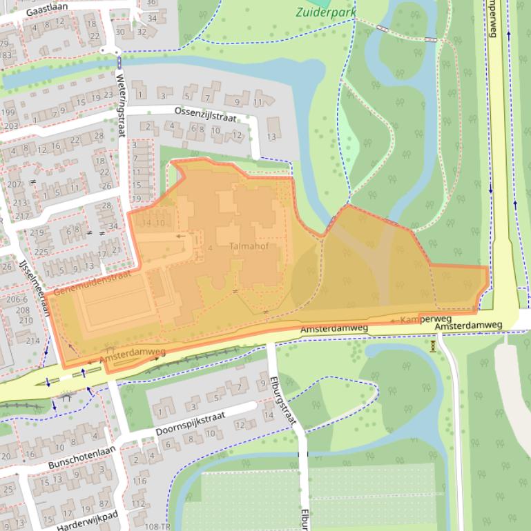 Kaart van postcodegebied 8304GC.