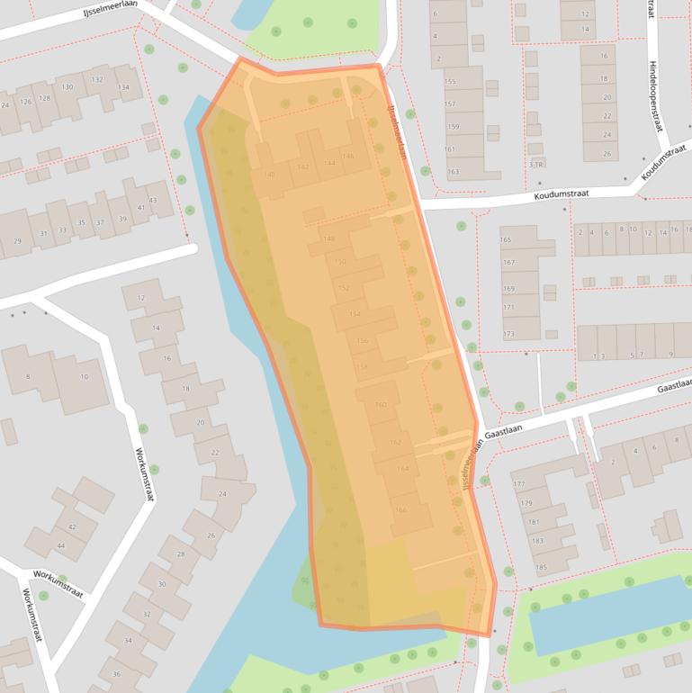 Kaart van postcodegebied 8304GM.