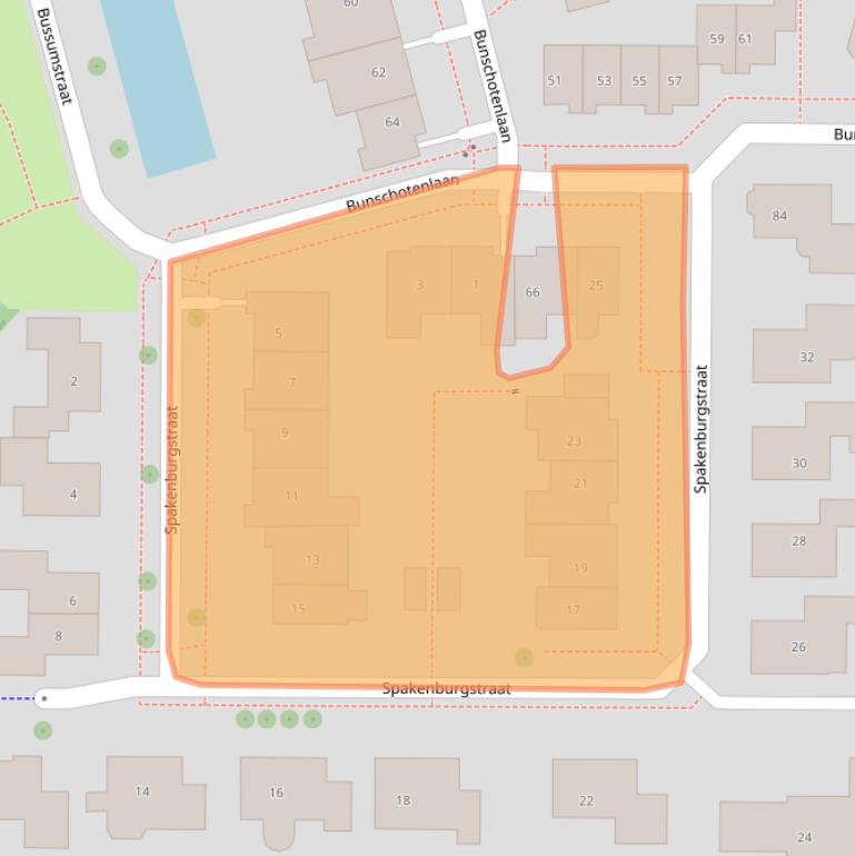 Kaart van postcodegebied 8304GT.