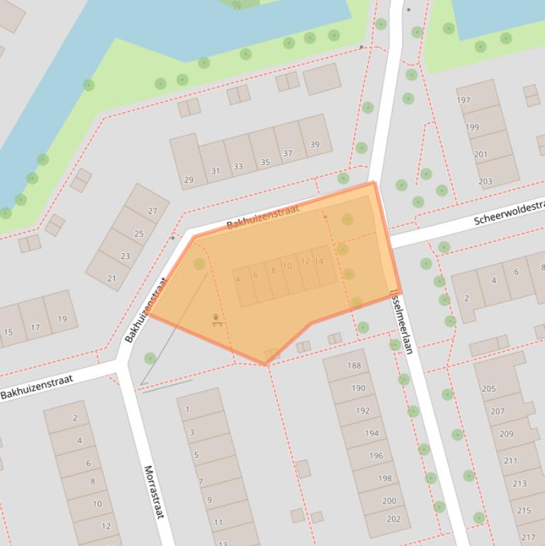 Kaart van postcodegebied 8304GV.