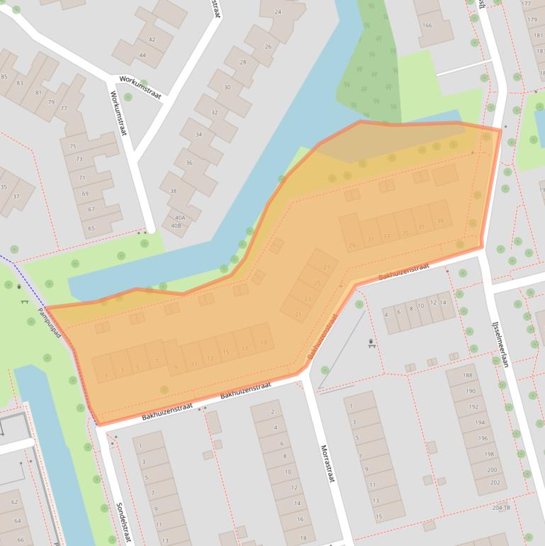 Kaart van postcodegebied 8304GW.