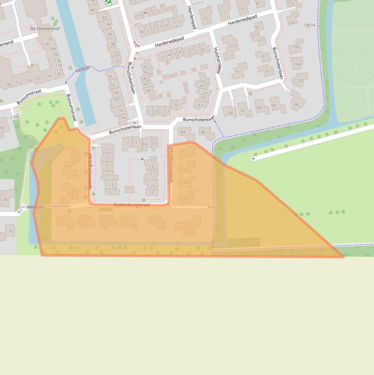 Kaart van postcodegebied 8304GZ.