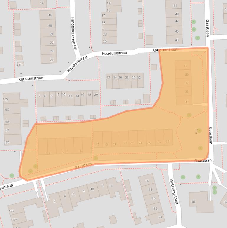 Kaart van postcodegebied 8304JD.