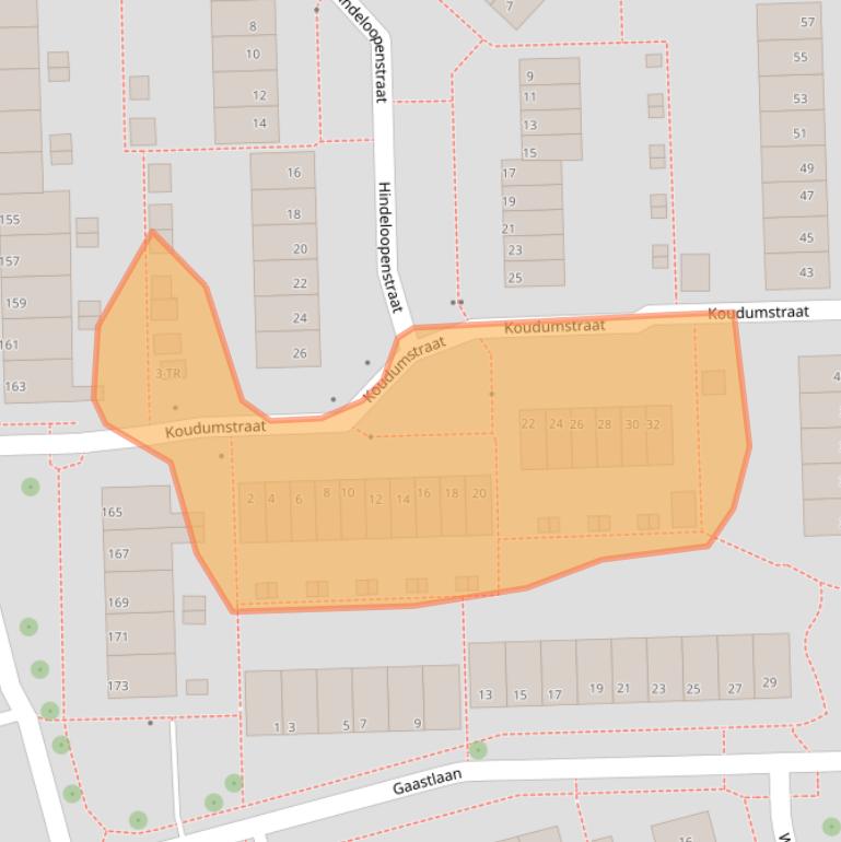 Kaart van postcodegebied 8304JH.