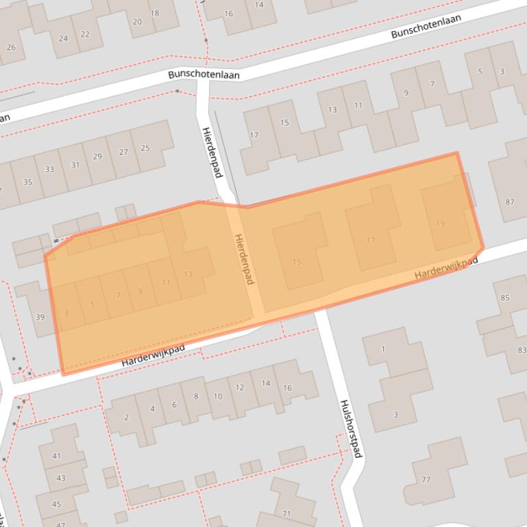 Kaart van postcodegebied 8304JK.