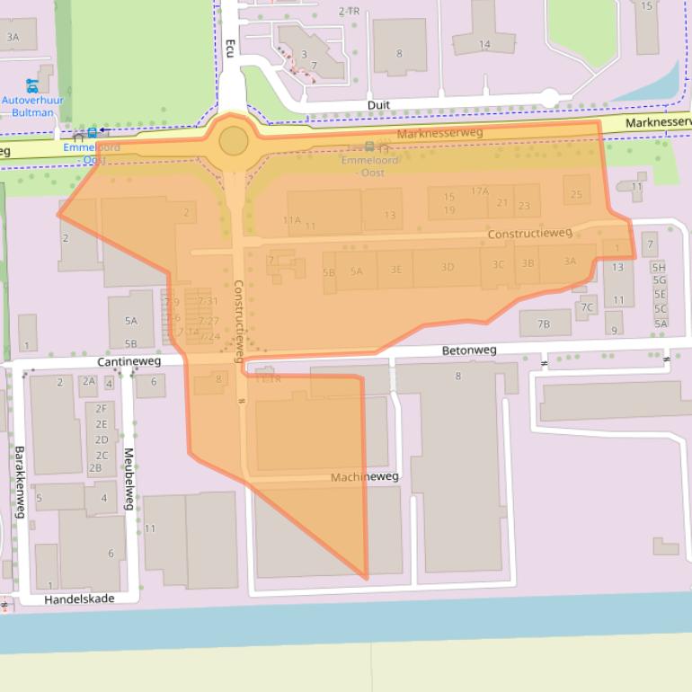 Kaart van postcodegebied 8305AA.