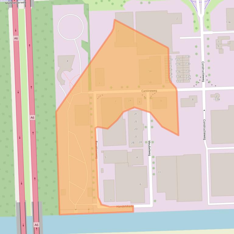 Kaart van postcodegebied 8305AB.