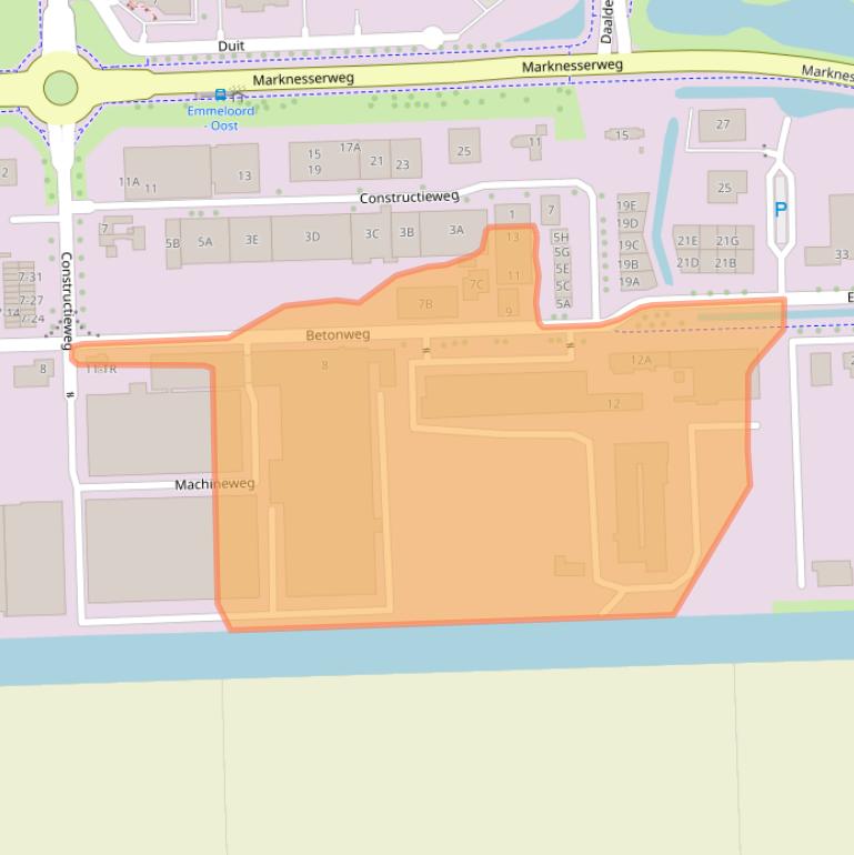 Kaart van postcodegebied 8305AG.