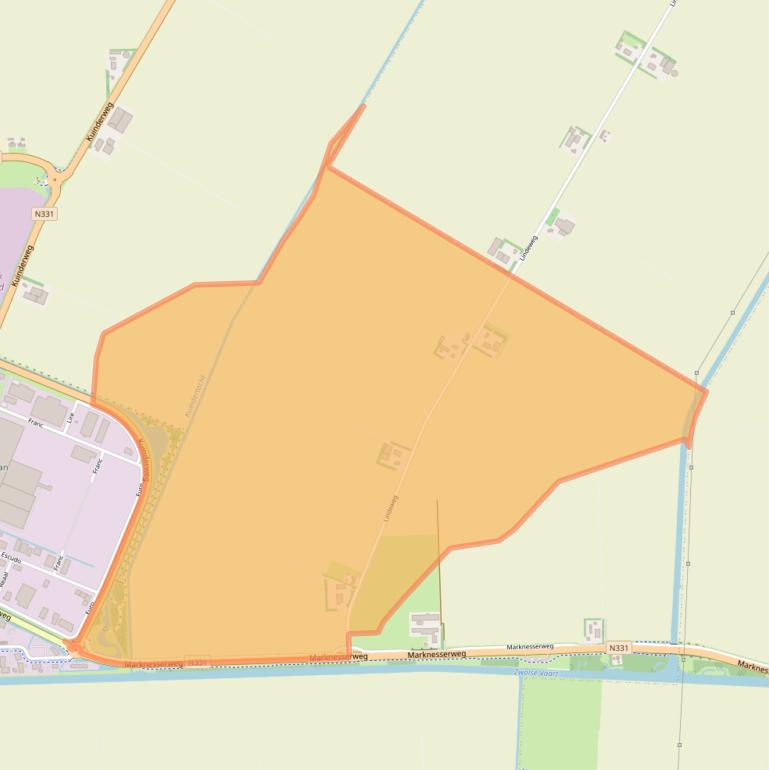 Kaart van postcodegebied 8305AM.