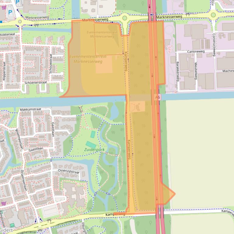 Kaart van postcodegebied 8305AP.