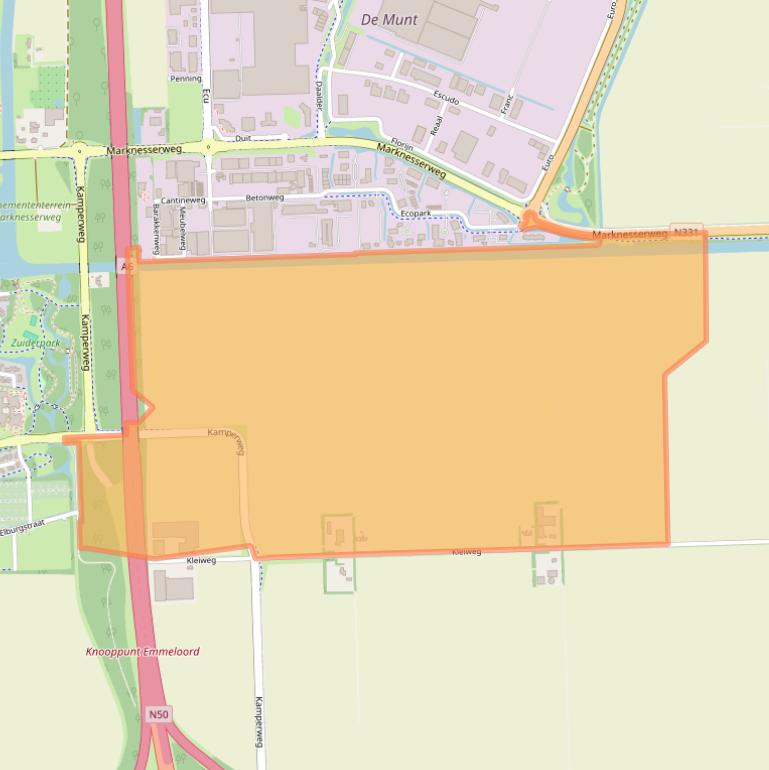 Kaart van postcodegebied 8305AR.