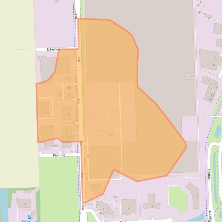 Kaart van postcodegebied 8305BA.