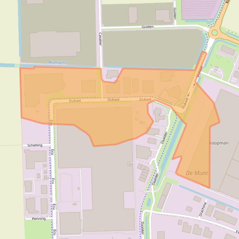 Kaart van postcodegebied 8305BC.