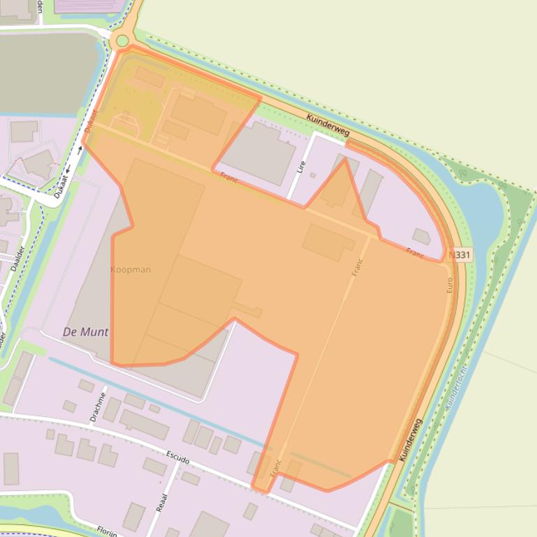 Kaart van postcodegebied 8305BS.