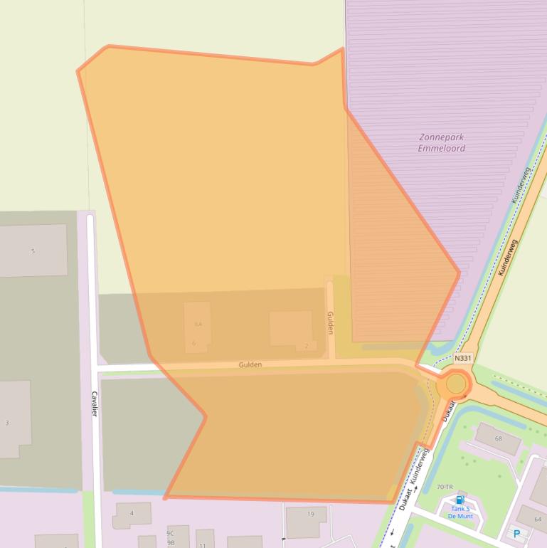 Kaart van postcodegebied 8305BV.