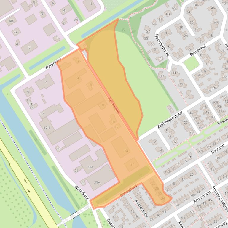 Kaart van postcodegebied 8307AA.