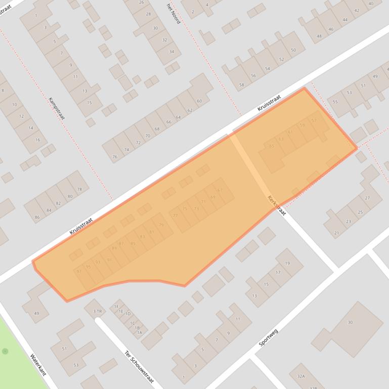 Kaart van postcodegebied 8307AC.