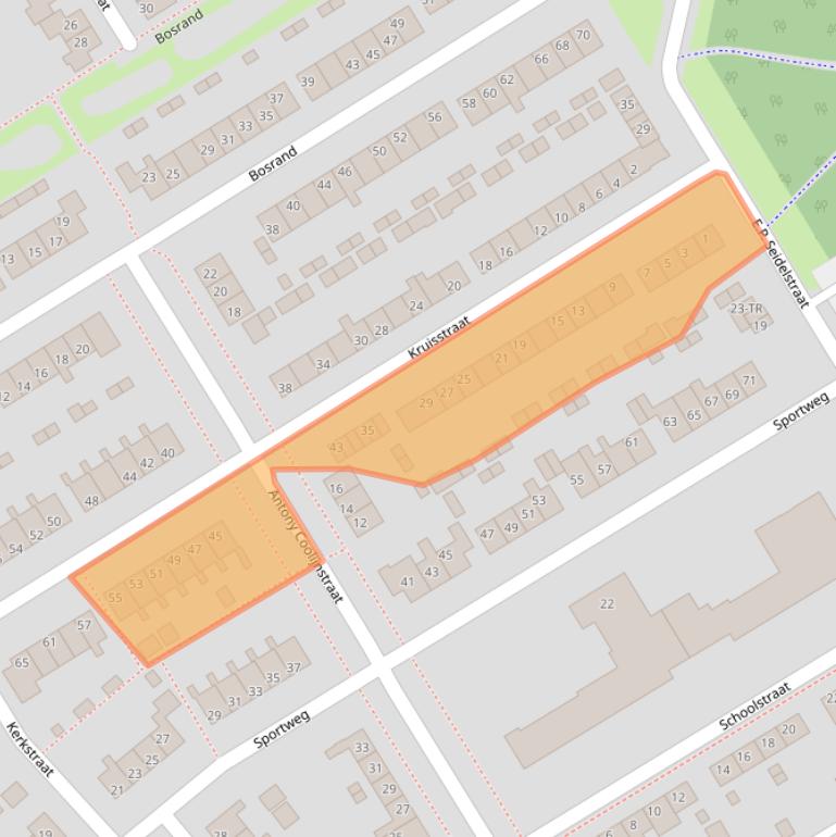 Kaart van postcodegebied 8307AJ.