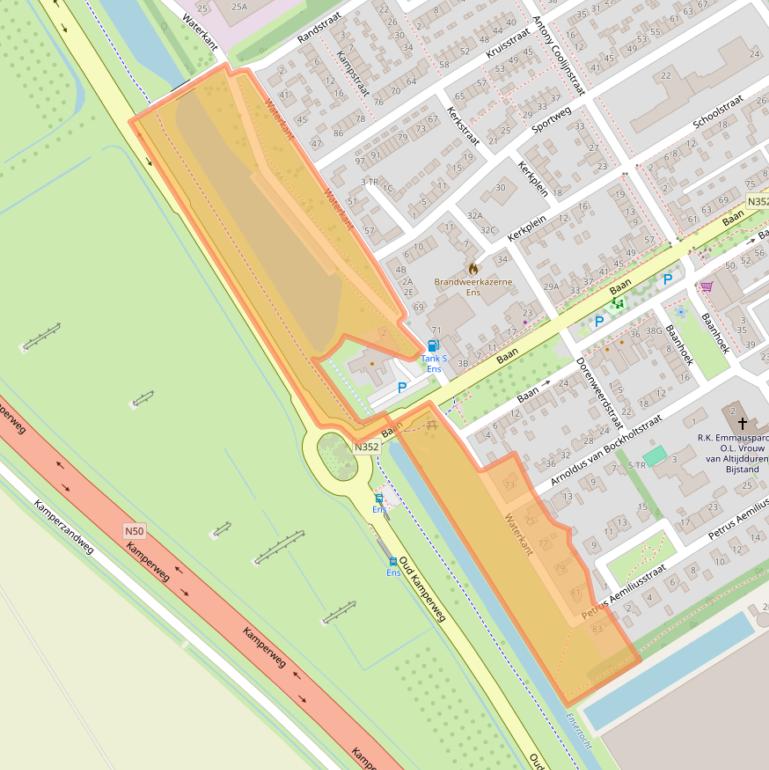 Kaart van postcodegebied 8307AZ.