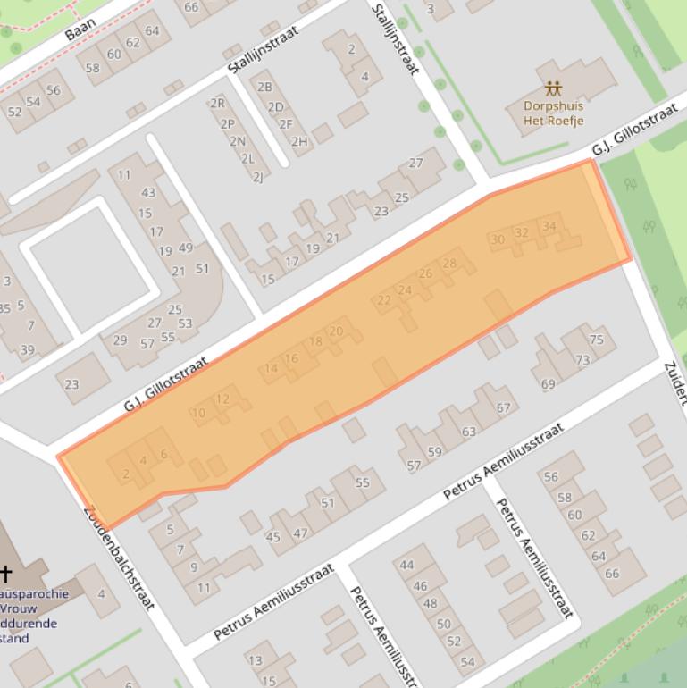 Kaart van postcodegebied 8307BA.