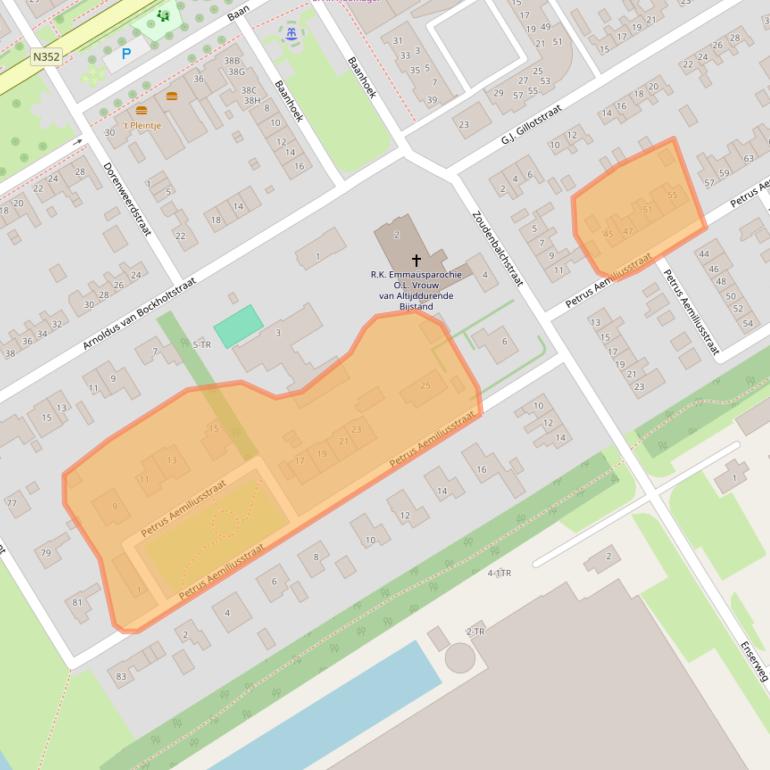 Kaart van postcodegebied 8307BB.