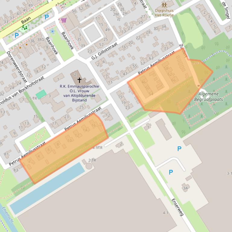 Kaart van postcodegebied 8307BD.