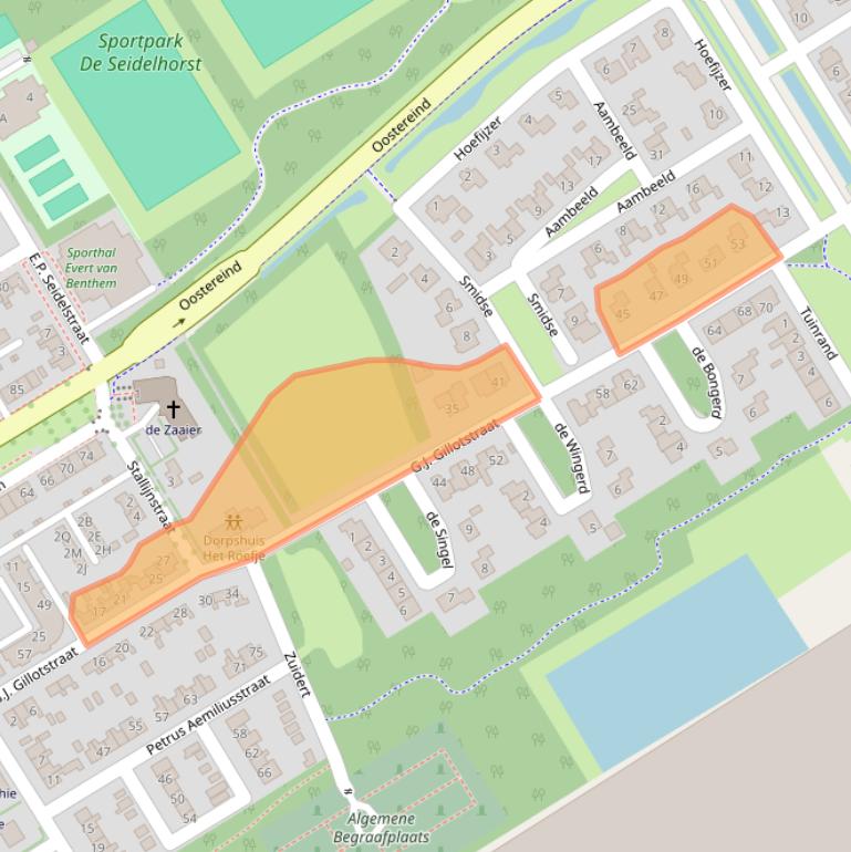 Kaart van postcodegebied 8307BN.