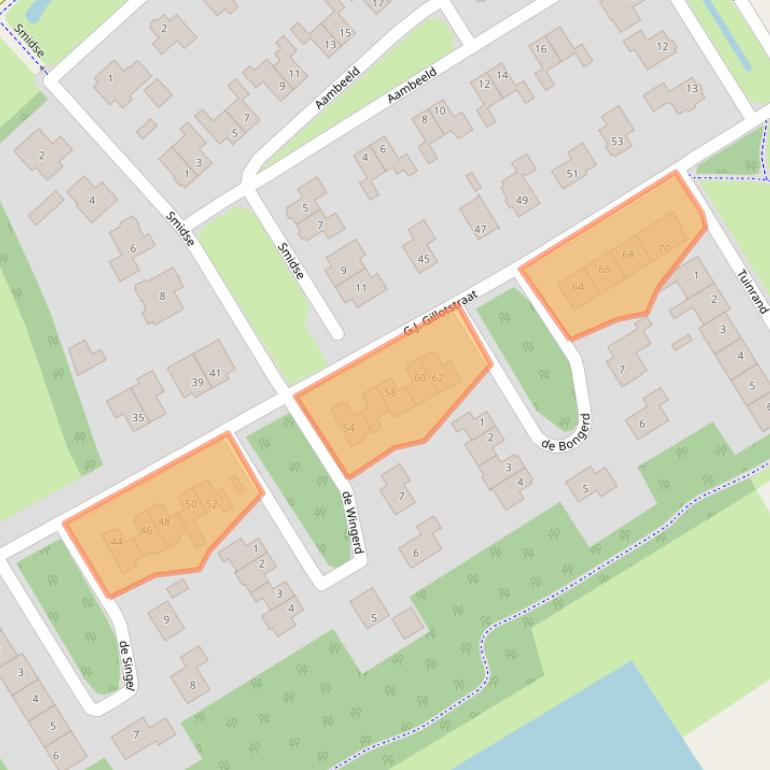 Kaart van postcodegebied 8307BP.